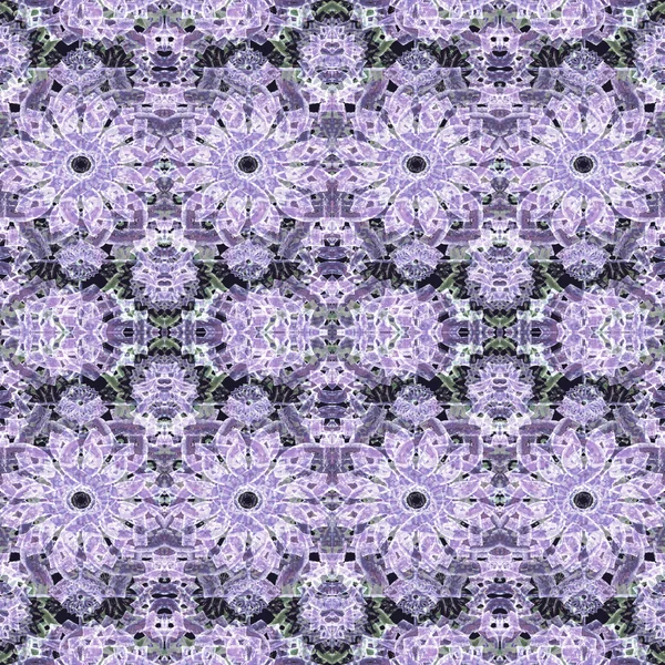 Stylized Floral Mosaic Seamless Pattern — Stock Photo, Image