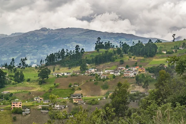 Andean Town Landscape Scene Azuay Ecuador — Stock Photo, Image