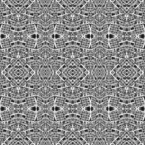 Black and White complexe Tribal naadloze Pattern — Stockfoto