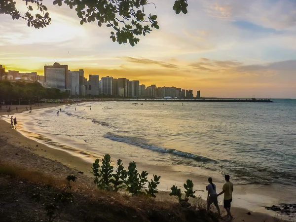 Spiaggia di Fortaleza al tramonto — Foto Stock