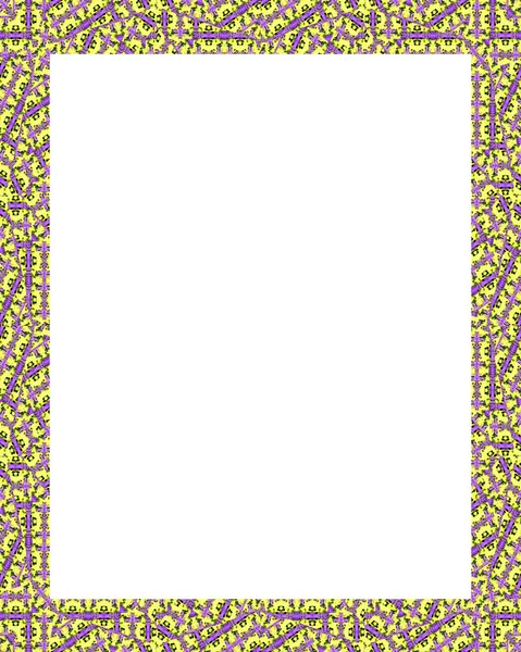 Biała ramka z dekoracyjną kwiecisty granic — Zdjęcie stockowe
