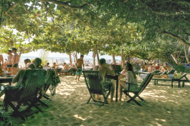 İnsanlar restoranda Beach Jericoacoara Brezilya
