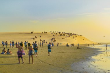 Dune Jericoacoara Brezilya doğru yürüyüş Peope