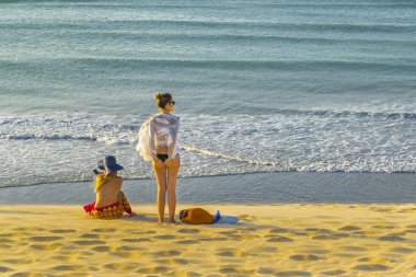 Dune Jericoacoara Plajı'nda en üstündeki insanlar