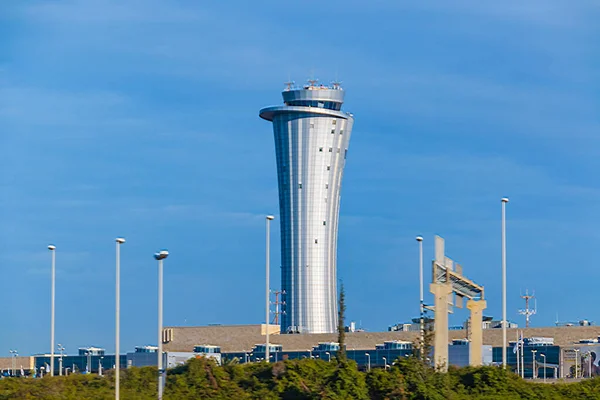 Tel Aviv Israel Grudzień 2019 Widok Zewnątrz Lotniska Ben Gurion — Zdjęcie stockowe