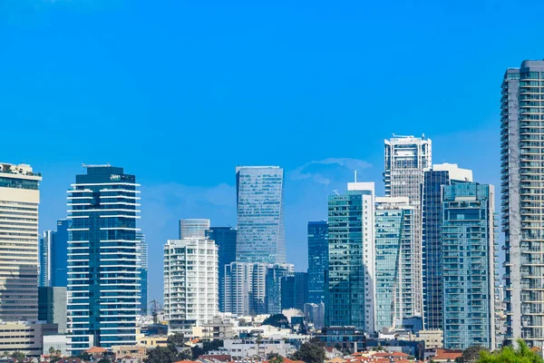 Сонячний Денний Повітряний Вид Cityscape Tel Aviv City Israel — стокове фото