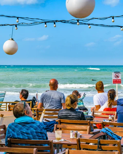 Tel Aviv Israele Dicembre 2019 Persone Che Godono Una Giornata — Foto Stock