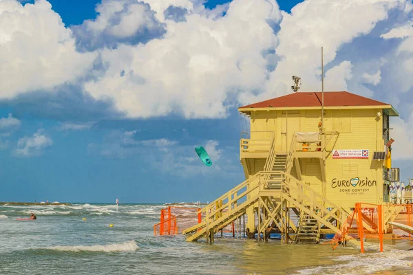 Tel Aviv Israel December 2019 Byggande Över Strandkanten Tel Aviv — Stockfoto