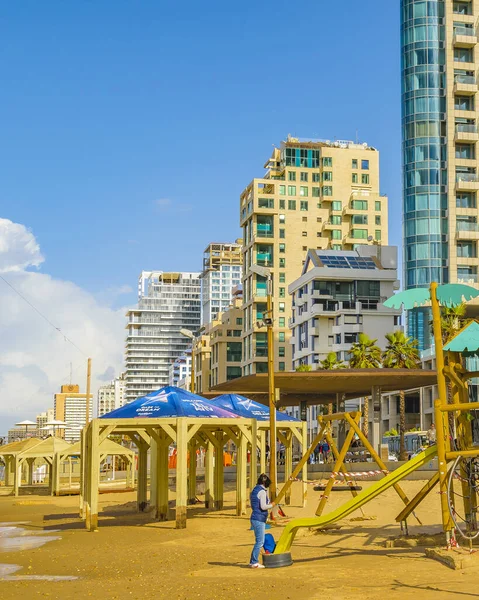 Tel Aviv Israele Dicembre 2019 Moderno Edificio Sul Lungomare Sulla — Foto Stock