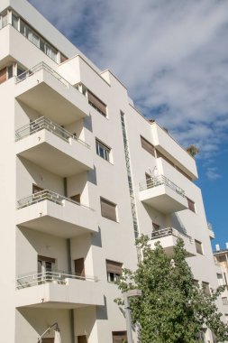 Bauhaus tarzı apartman dış görünüş, tel aviv, İsrail