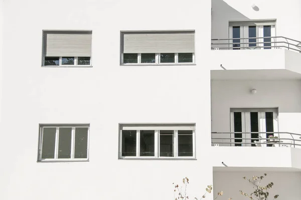 Edificio Apartamentos Estilo Bauhaus Vista Exterior Tel Aviv Israel — Foto de Stock