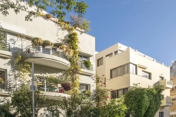 Bâtiments Style Bauhaus Vue Extérieure Tel Aviv Israël — Photo