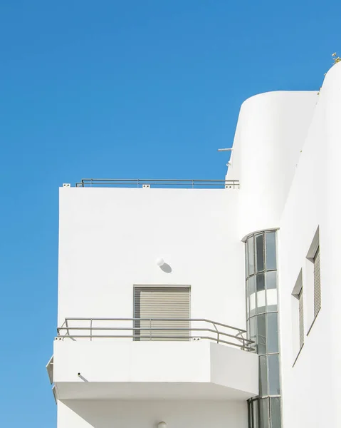 Widok Zewnętrzny Budynku Stylu Bauhaus Tel Aviv Izrael — Zdjęcie stockowe