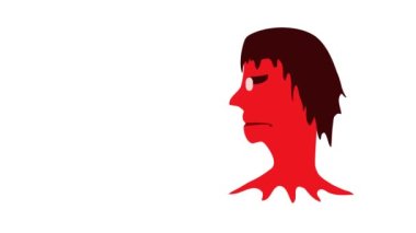 Çizgi film stili adamlar canavar gibi yürüyorlar. 