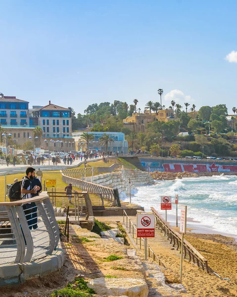 Jaffa Israele Dicembre 2019 Scena Della Giornata Sole Nel Vecchio — Foto Stock