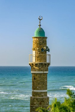 El Bahr cami binasının minaresi, Jaffa şehri, İsrail