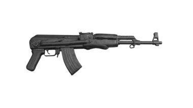 İzole edilmiş Ak 47 silah atışı devrede.