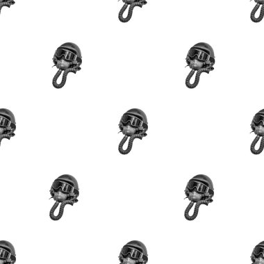 Havacı başlığı motifi kusursuz desen tasarımı 