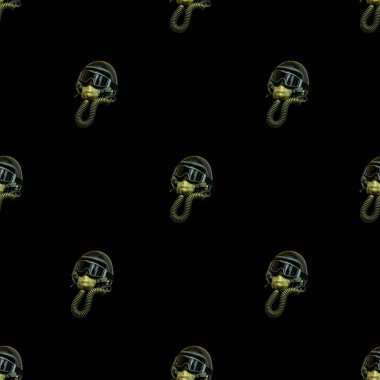 Havacı başlığı motifi kusursuz desen tasarımı 