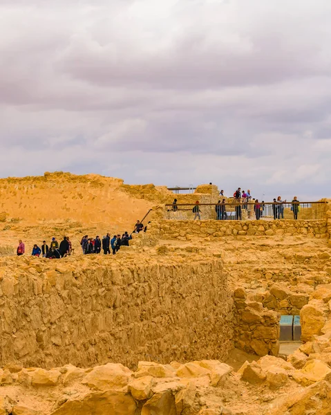 Judea Israel Diciembre 2019 Los Turistas Congregan Fuerte Del Parque — Foto de Stock