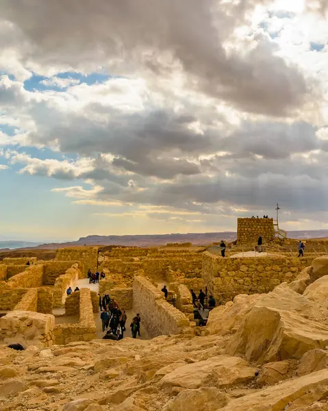 Judea Israel Diciembre 2019 Fuerte Del Parque Nacional Masada Judea — Foto de Stock