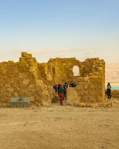 Judea Israel Diciembre 2019 Fuerte Del Parque Nacional Masada Judea — Foto de Stock