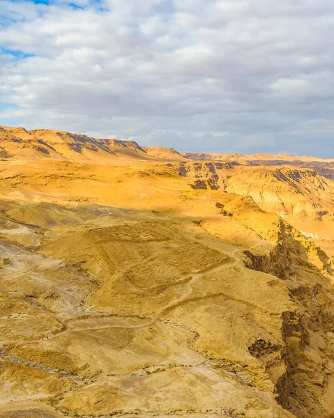 Vista Aérea Del Parque Nacional Masada Judea Israel — Foto de Stock
