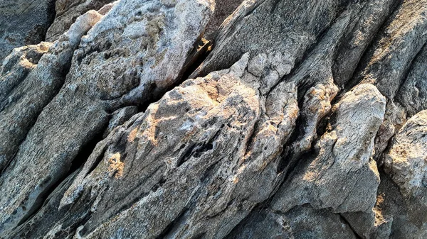 Närbild Skott Stora Stenar Stranden Kust Bakgrund — Stockfoto