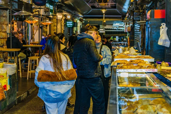 Jerusalem Israel 12月 2019 Yehuda Mahane通り市場のインテリアナイトシーン — ストック写真