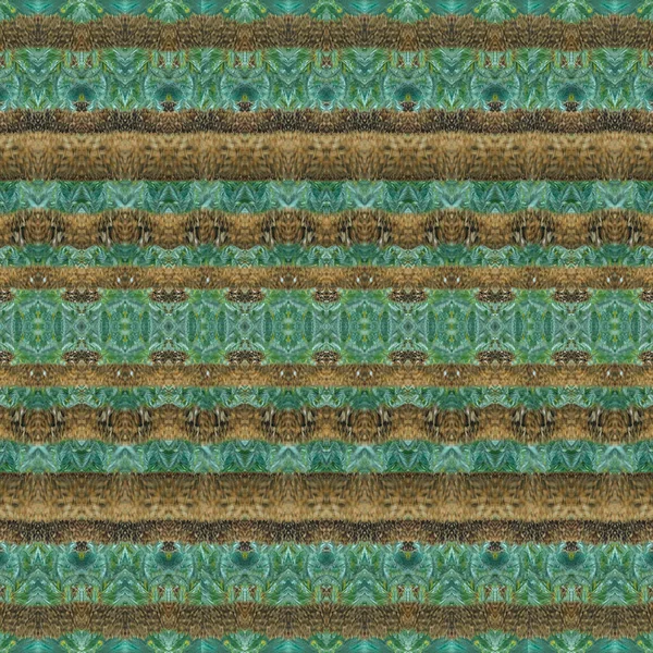 Geometric Ethnic Tribal Style Pattern Design Stripes Motif Mixed Green — Stock Photo, Image