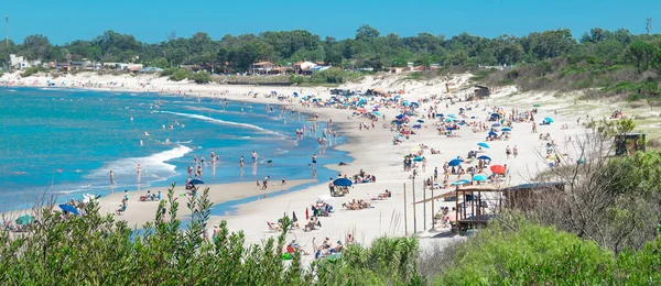 Canelones Uruguay Januari 2021 Flygfoto Över Trånga Costa Azul Stranden — Stockfoto