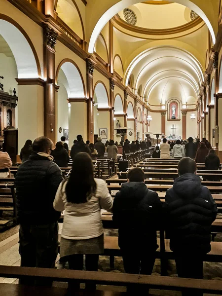 Missa Noturna Imaculada Concepção Catedral Cidade Lavalleja Uruguai — Fotografia de Stock