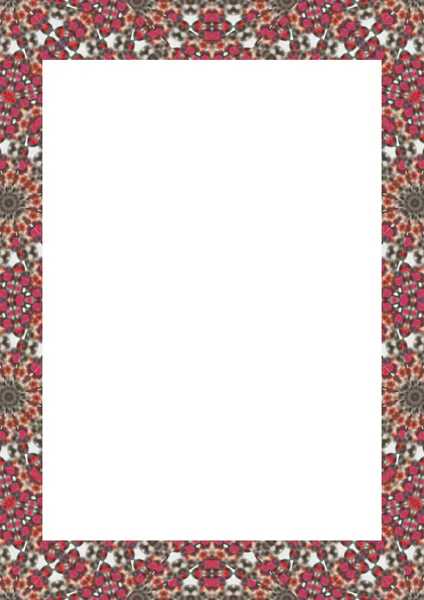 White Frame Background Decorated Design Borders — Stock Photo, Image