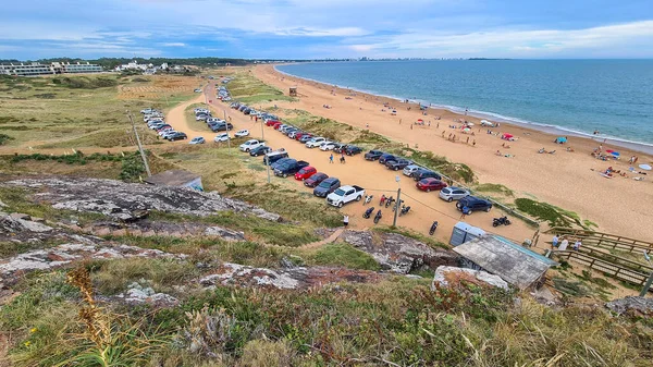 Maldonado Uruguay Gennaio 2021 Veduta Aerea Panoramica Della Spiaggia Las — Foto Stock