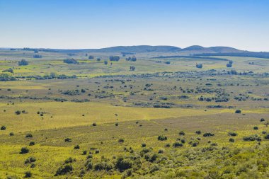 Arequita Ulusal Parkı, Lavalleja, Uruguay 'dan De los Cuervos Tepesi' nden hava manzarası