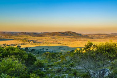 Arequita Hill, Arequita Ulusal Parkı, Lavalleja, Uruguay 'dan havacılık manzarası