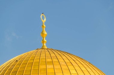 Kudüs 'teki ünlü kaya kubbesinin dış görünüşü.