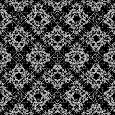 Siyah ve beyaz işaretlenmiş dekoratif biçimi pürüzsüz mozaik desen