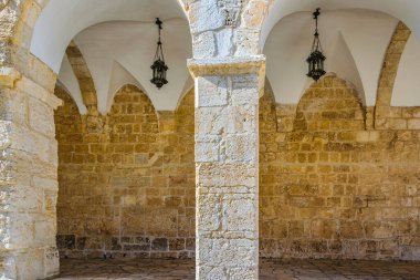 Dış görünüş eski Kudüs şehrindeki antik binalar.