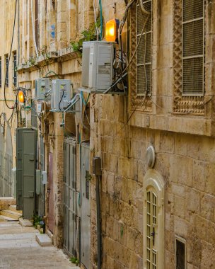 Eski Kudüs şehrinde boş şehir günü sahnesi