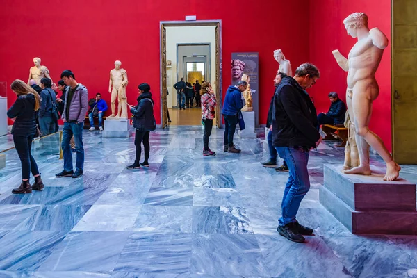 Atenas Grécia Janeiro 2020 Vista Interior Famoso Musuem Arqueológico Athens — Fotografia de Stock