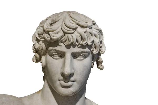 Buste Man Griekse Kunst Geïsoleerd Witte Achtergrond Foto — Stockfoto