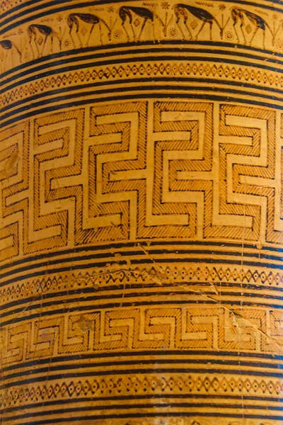 Detalle Arte Griego Cerámica Musuem Arqueológico Athens — Foto de Stock