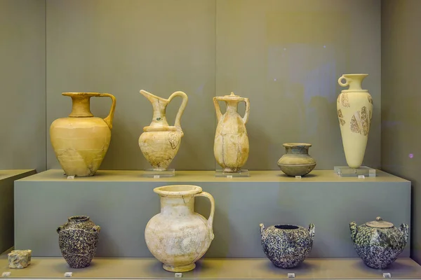 希腊陶瓷在雅典考古文化中展出 — 图库照片