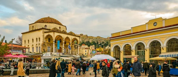 Atenas Grecia Enero 2020 Escena Urbana Del Día Famosa Plaza —  Fotos de Stock