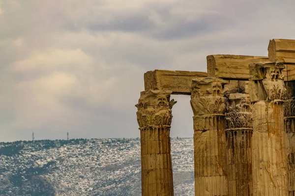 Olympic Zeus Temple Ruin Monument Located Athens City Greece — Stock Photo, Image