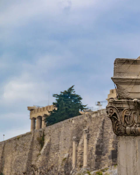 Olympia Zeus Tempelruine Denkmal Detail Befindet Sich Athen Stadt Griechenland — Stockfoto