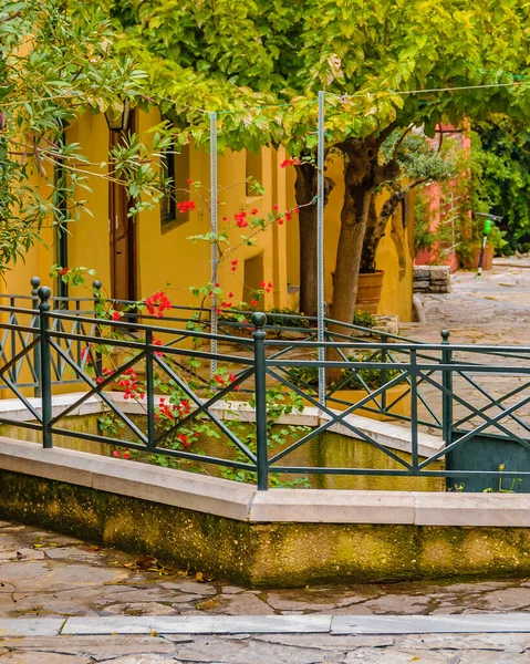 Dia Cena Urbana Famoso Bairro Plaka Athens Greece — Fotografia de Stock