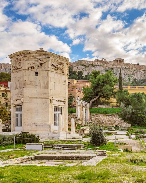 Berühmte Ruinen Der Antiken Römischen Agora Athen Griechenland — Stockfoto