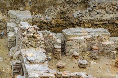 Üst Manzara Antik Roma hamamı kalıntıları, Atina, Yunanistan